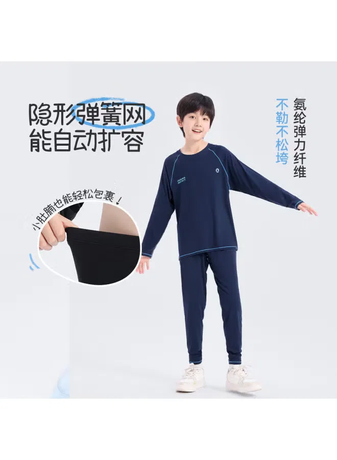 Комплект термобелья для мальчиков-подростков School uniform essential Long Time Companion, темно-синий — фото 4