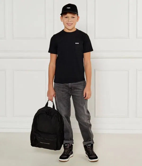 Детский комплект футболок BOSS Kidswear, черный — фото 2