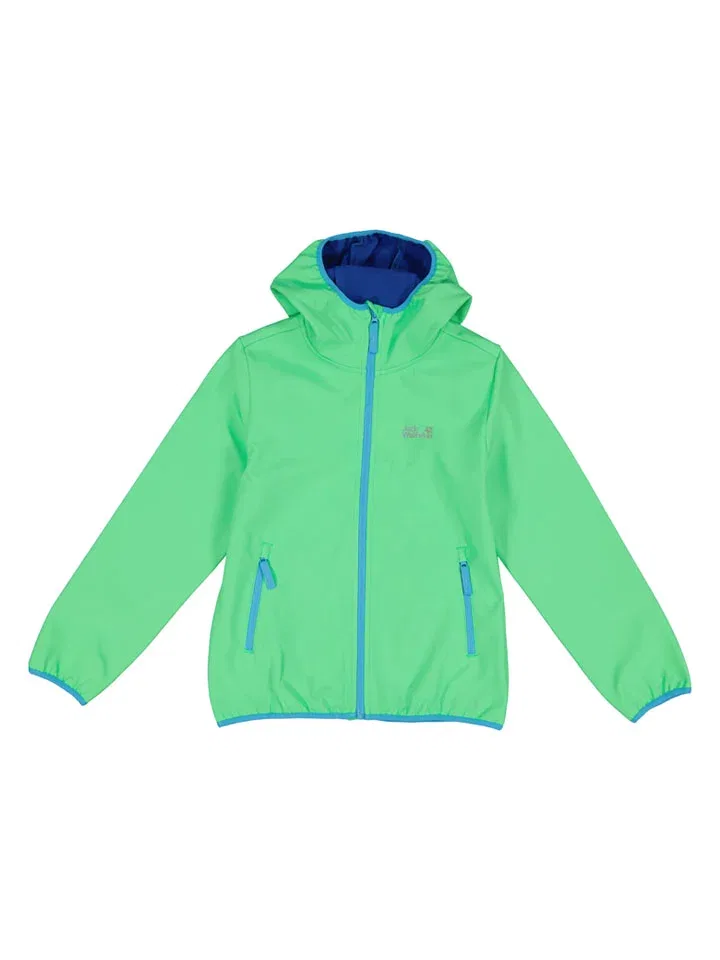 Куртка софтшелл зеленая Fourwinds Jack Wolfskin, зеленый