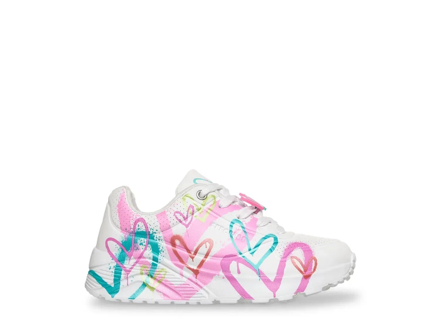 Кроссовки с принтом сердца JGoldcrown Uno Lite Metallic Flutter, Skechers, белый/мульти — фото 4