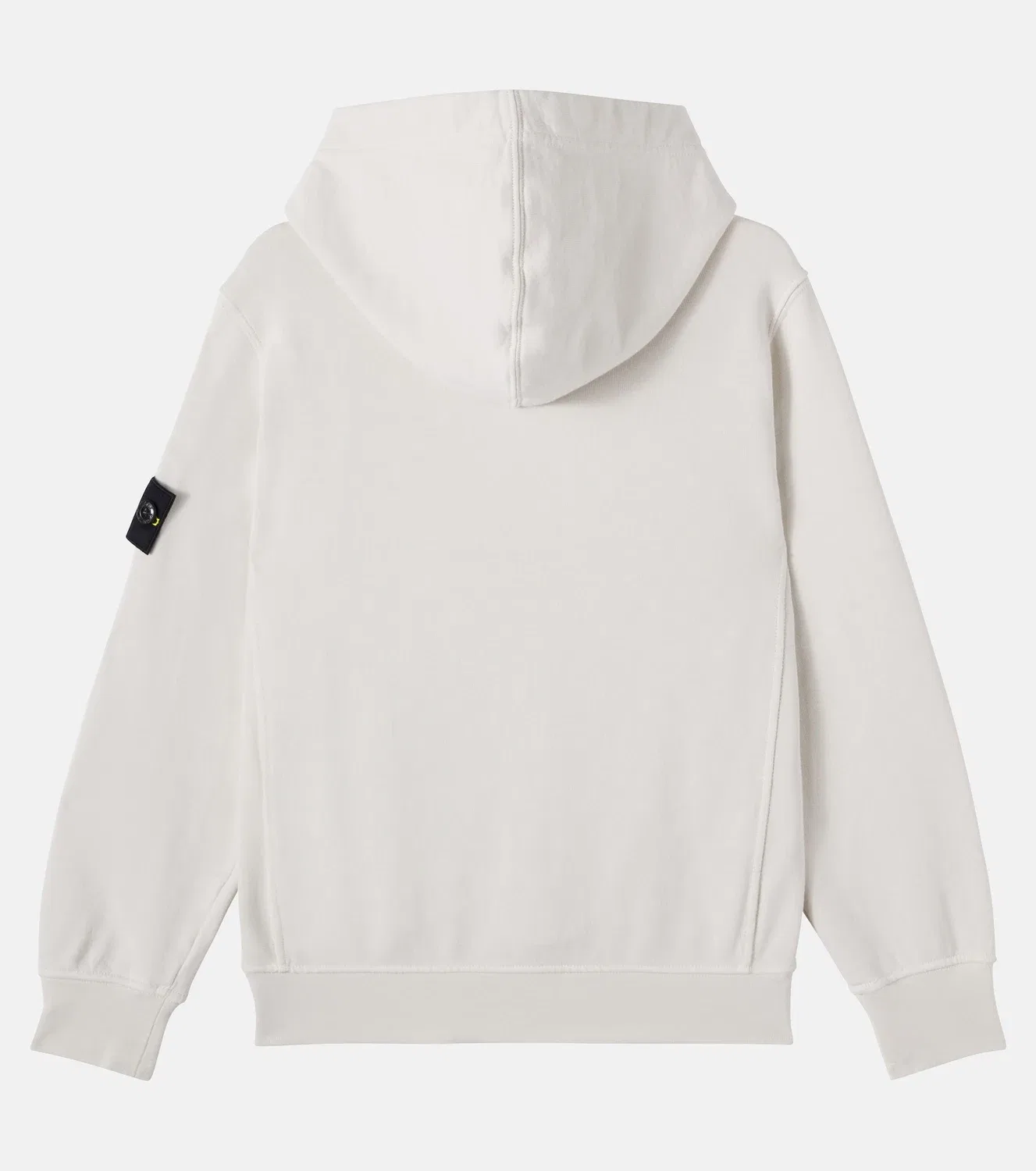 Худи с капюшоном и карманом кенгуру Stone Island Junior, белый — фото 2