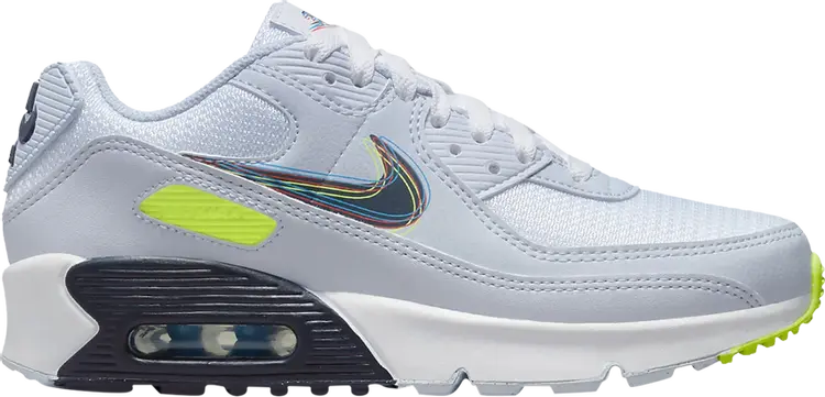 

Кроссовки Nike Air Max 90 GS 'Layered Swoosh', белый