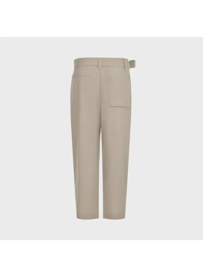 Брюки свободные деловые мягкие удобные Zara, хаки — фото 3