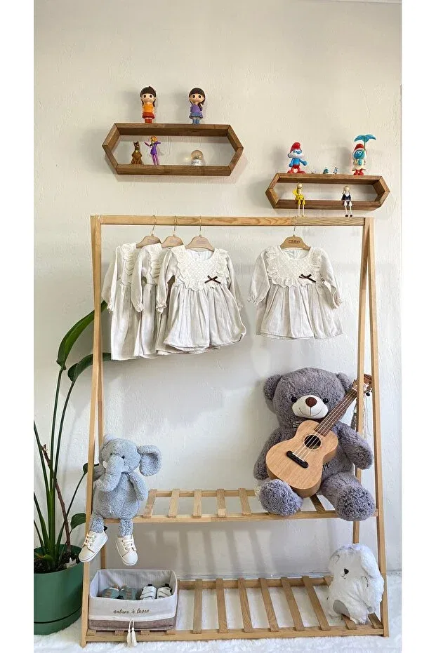 Детское платье для девочек хлопковое Coco Kids, Beige — фото 4