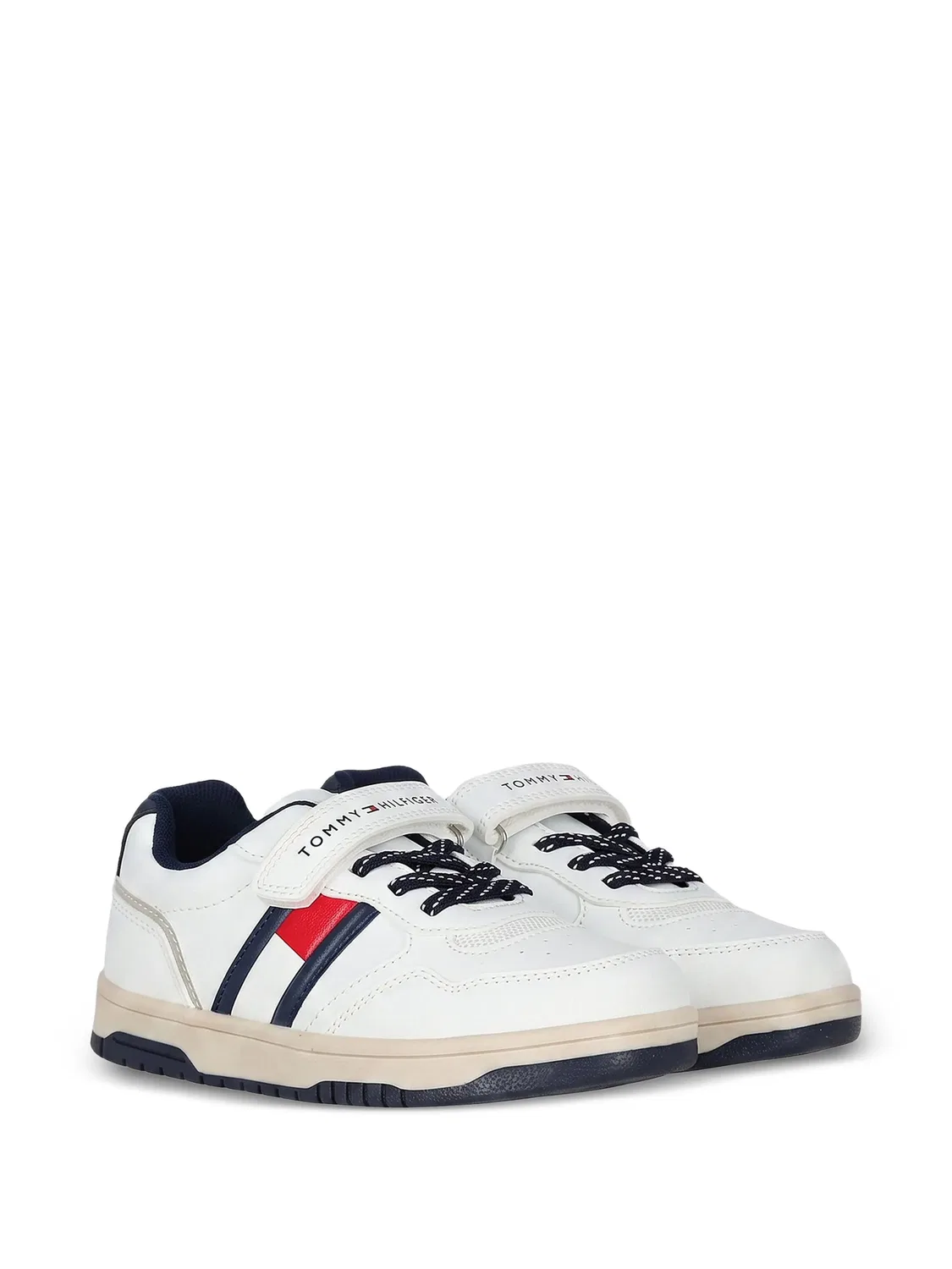 Кроссовки на липучках с декором Flag Tommy Hilfiger Junior, белый