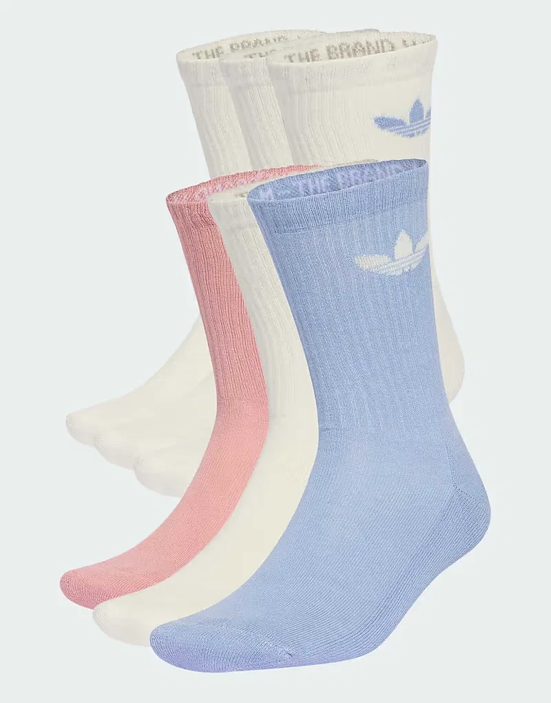 Носки высокие Trefoil Cushion 6 пар Adidas Originals, Chalk Blue/Wonder Mauve