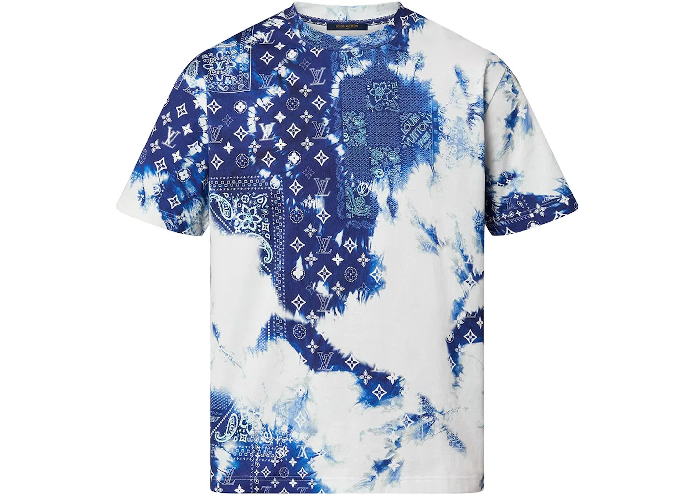 Мужская футболка с принтом Monogram Bandana Louis Vuitton, Blue/White