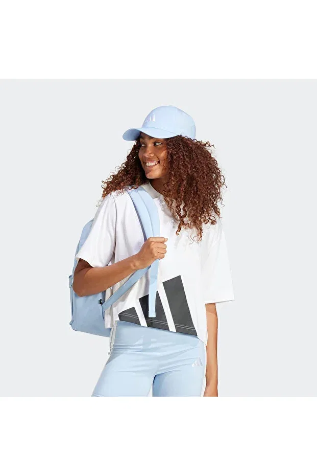 Женская футболка с принтом Essentials Big Logo Boyfriend Adidas, White — фото 3