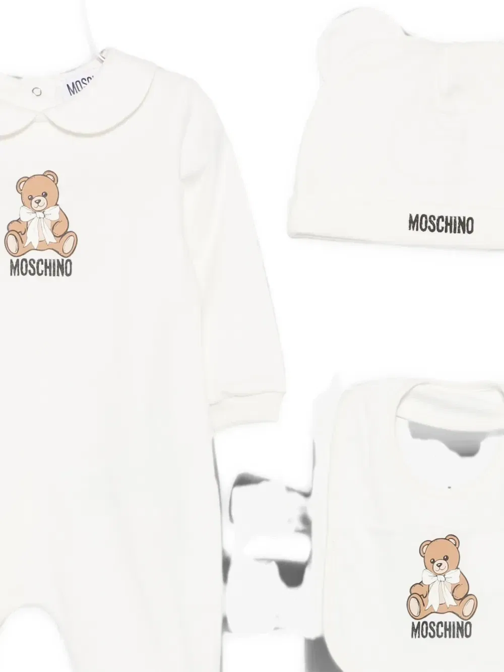 Комплект для новорожденных с плюшевым мишкой Moschino Kids, белый — фото 3