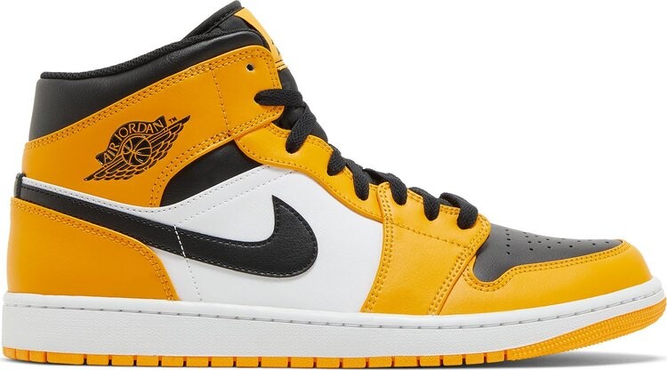 

Кроссовки Air Jordan 1 Mid Reverse Yellow Toe, желтый