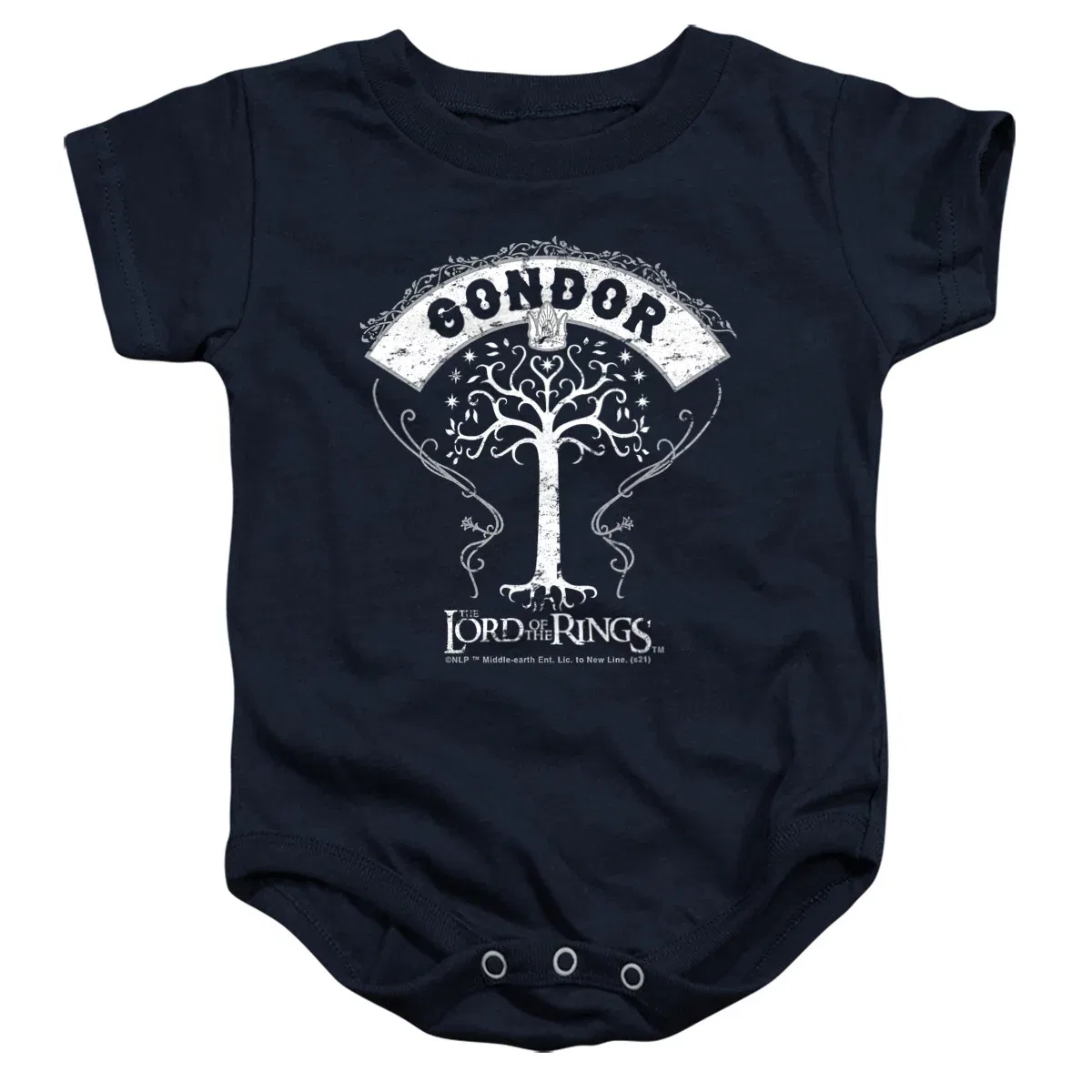 Детское боди с коротким рукавом Tree Of Gondor The Lord of the Rings, Navy