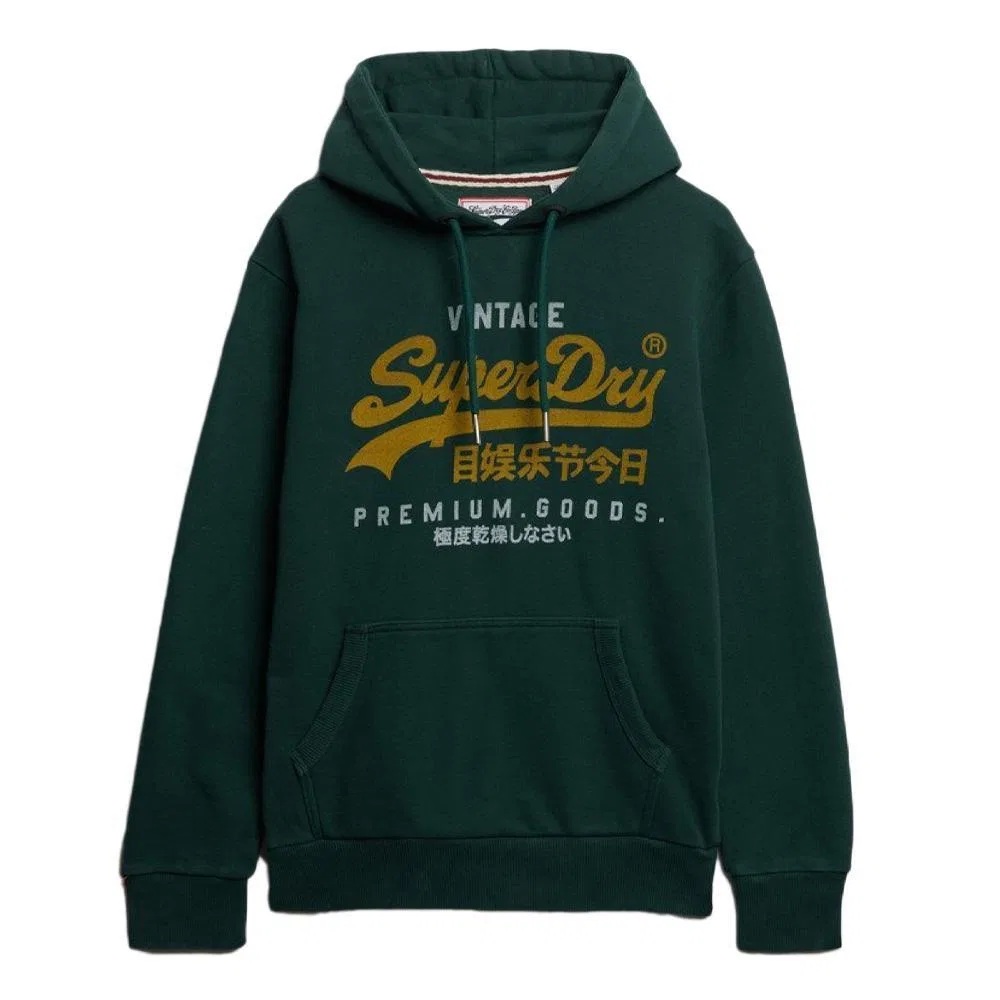 Мужское худи с капюшоном Superdry Duo Classic Hoodie, Цвет Grun — фото 2