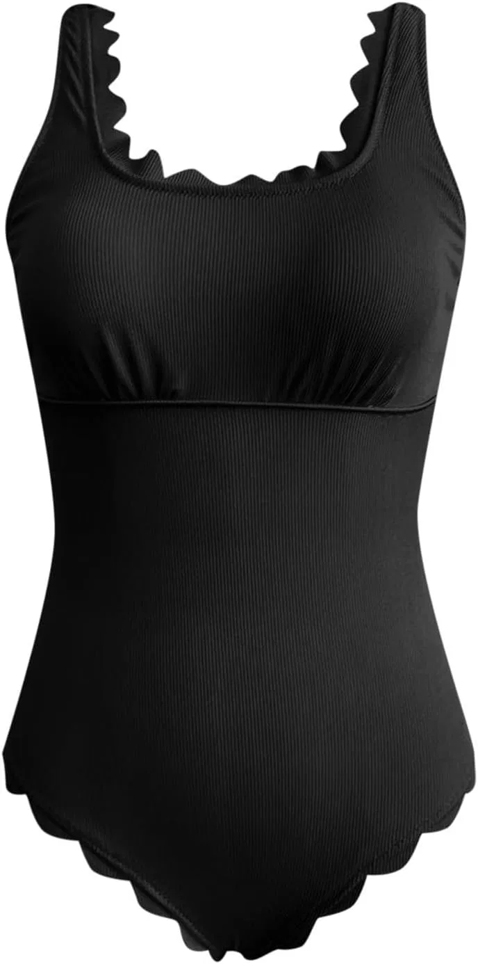 Женский цельный купальник с высоким вырезом Sports Adjustable Strap, Black — фото 2
