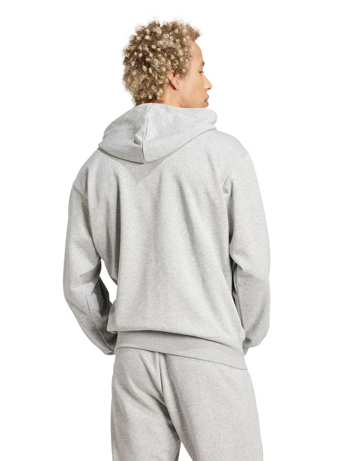 Худи с принтом большим логотипом Essential Adidas, серый — фото 2