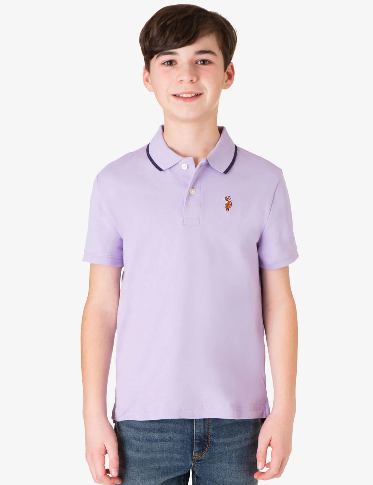 

Футболка поло U.S. Polo Assn. Boys Interlock, сиреневый