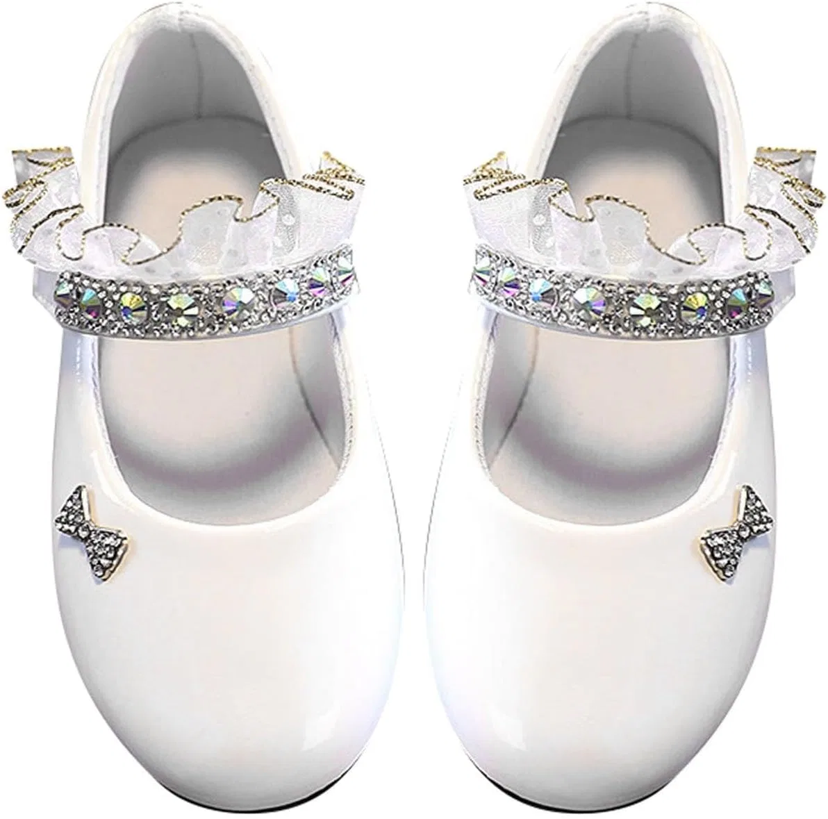 Детские туфли Мэри Джейн для девочек с кристаллами Princess Shoes — фото 2