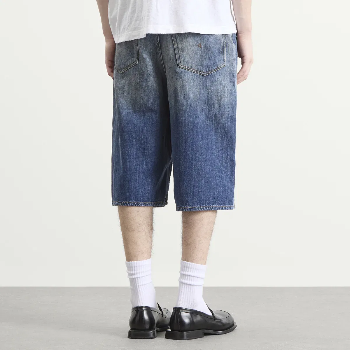 Шорты джинсовые свободного кроя Judda Blue Trafalgar Acne Studios, Mid Blue — фото 3