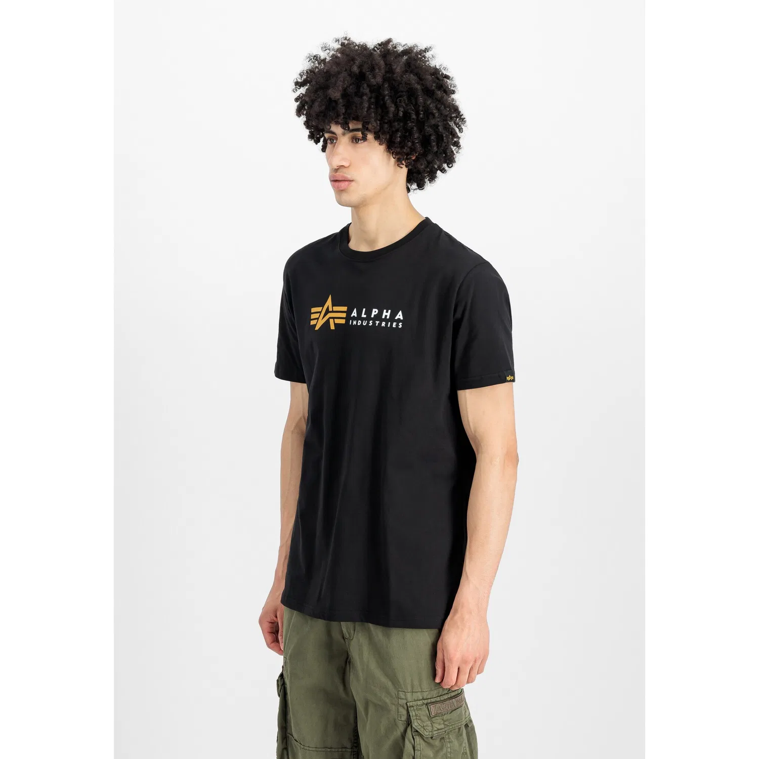 Детская футболка с принтом Alpha Industries, Black — фото 2
