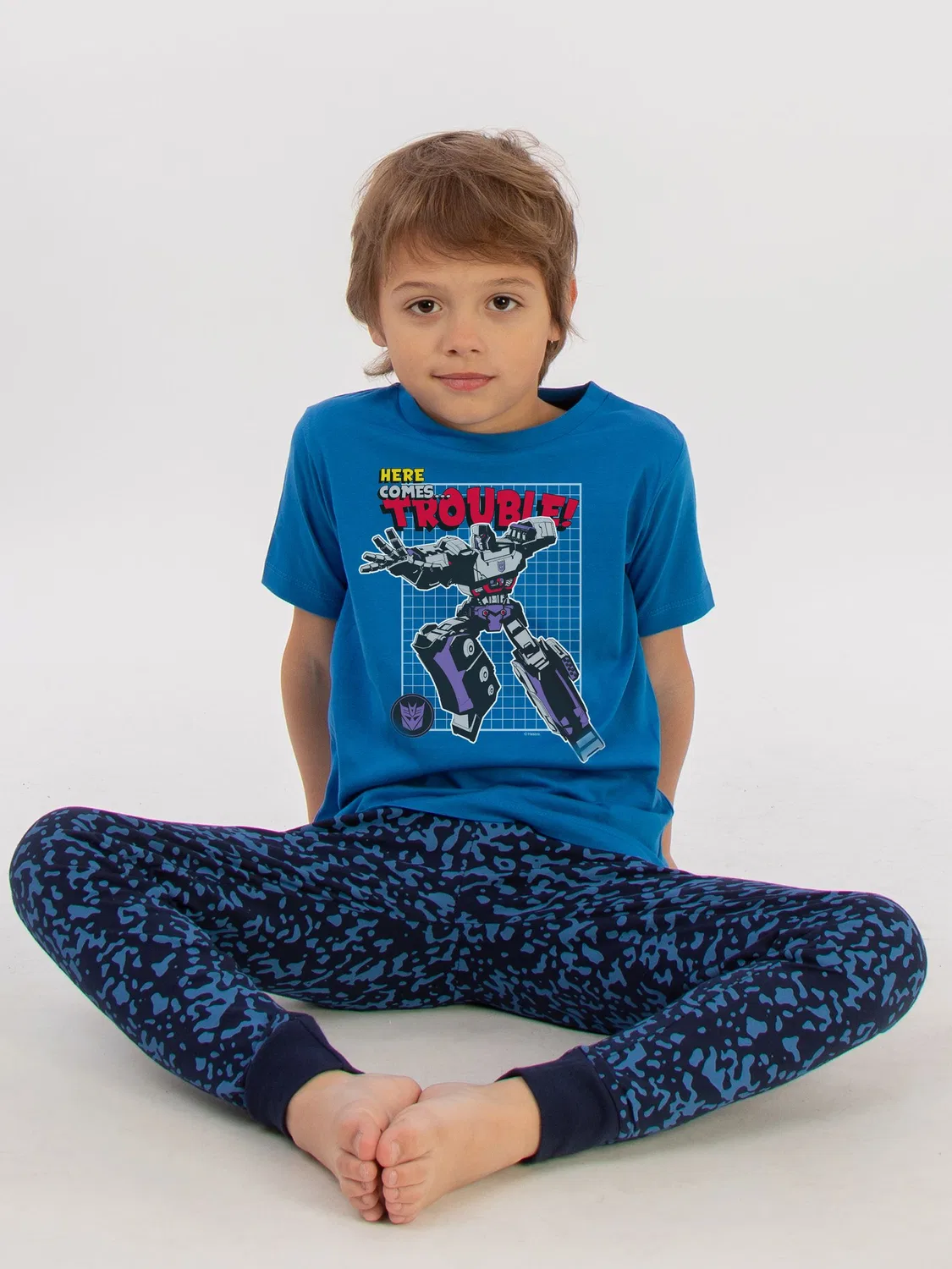 Пижама Transformers Rags & Rascals, синяя