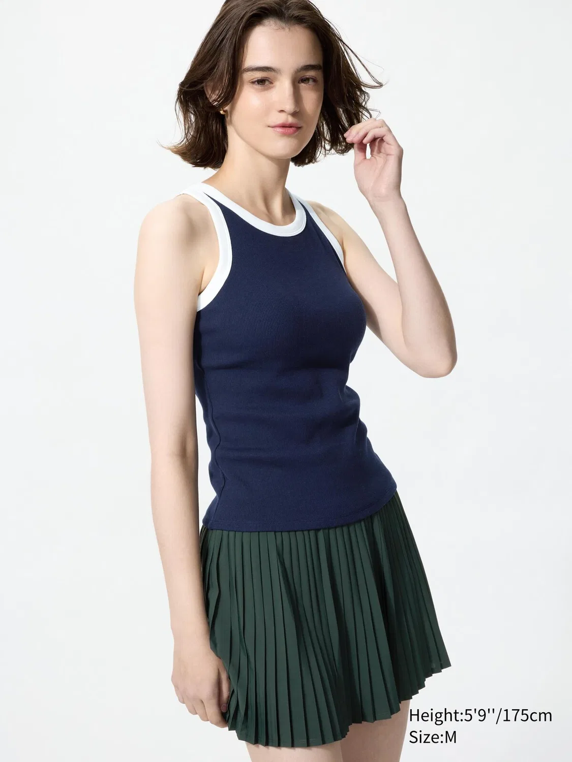 Топ-бра Uniqlo, базовый, темно-синий