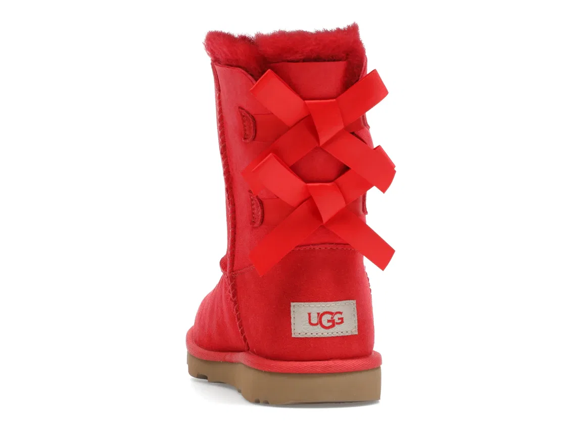 Детские сапоги с бантом UGG Bailey Bow II Boot, Ribbon Red — фото 4