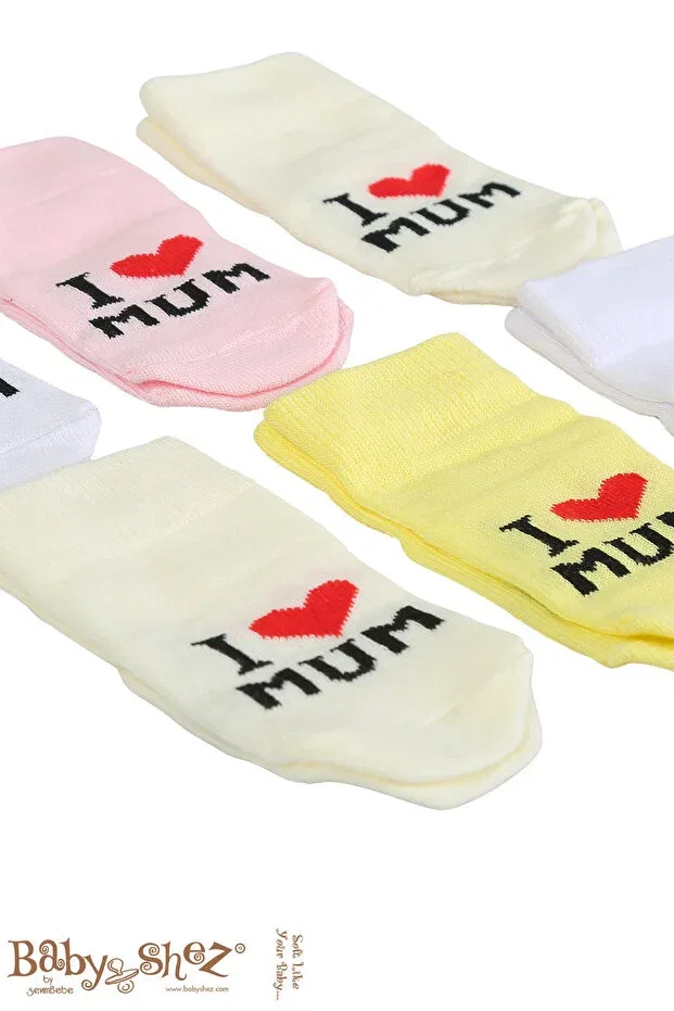 Детские носки для мальчиков хлопковые 6 штук Baby Shez, Pink — фото 4