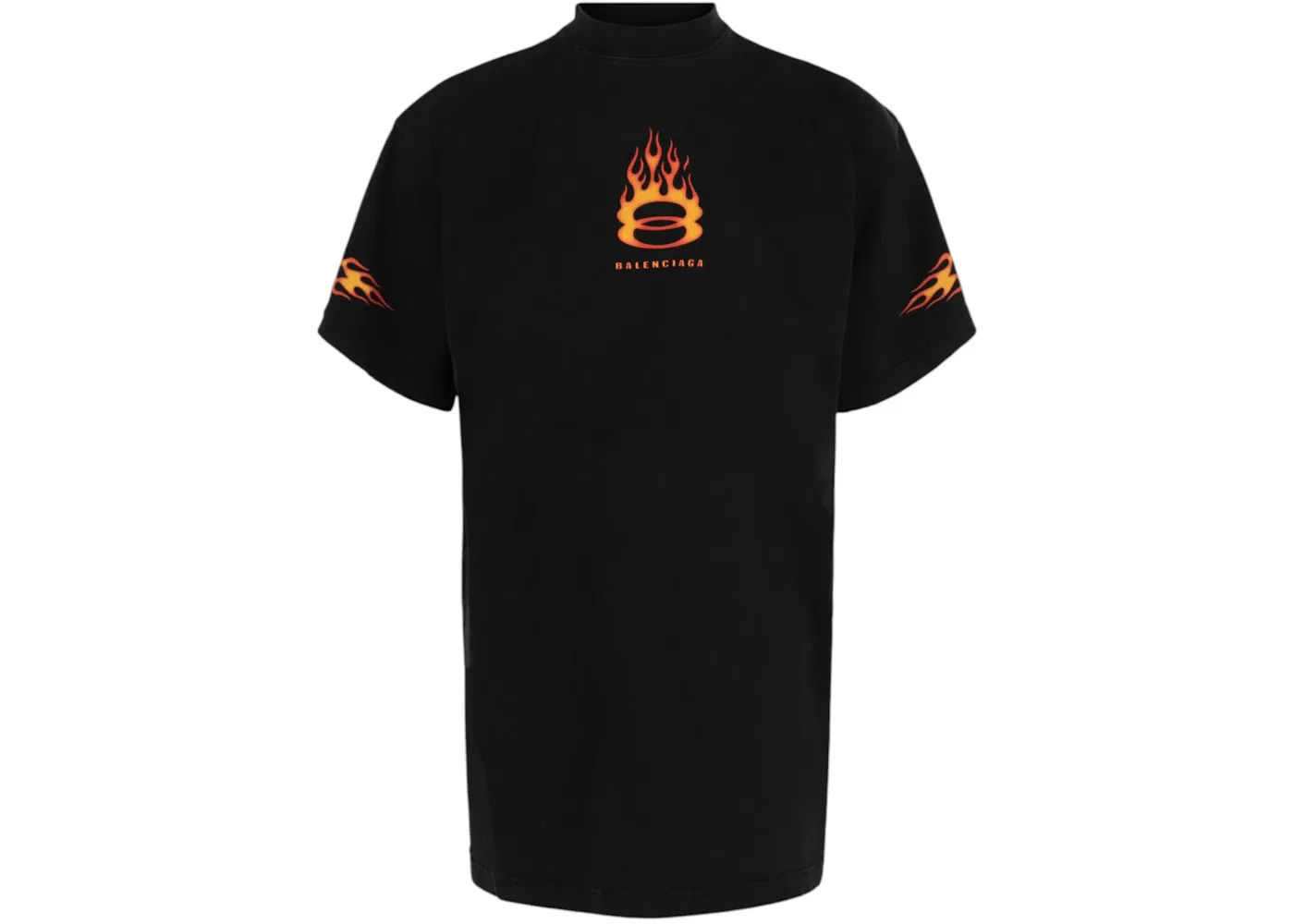 Мужская футболка оверсайз с принтом Burning Unity Balenciaga, цвет Washed/Out/Black