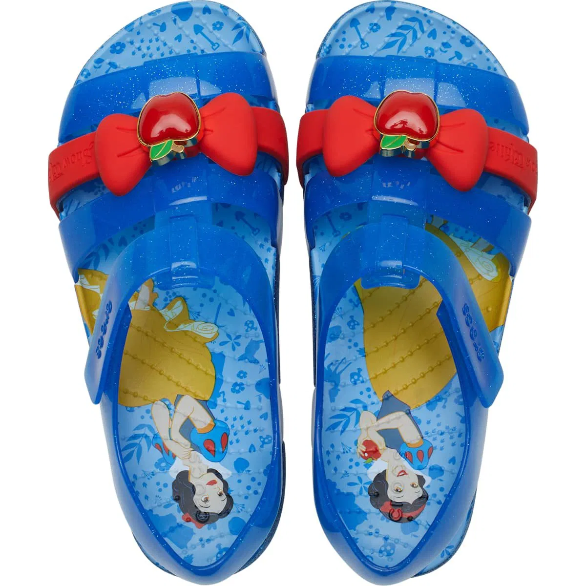 Детские сандалии с принтом Snow White Crocs, Bright Cobalt — фото 3
