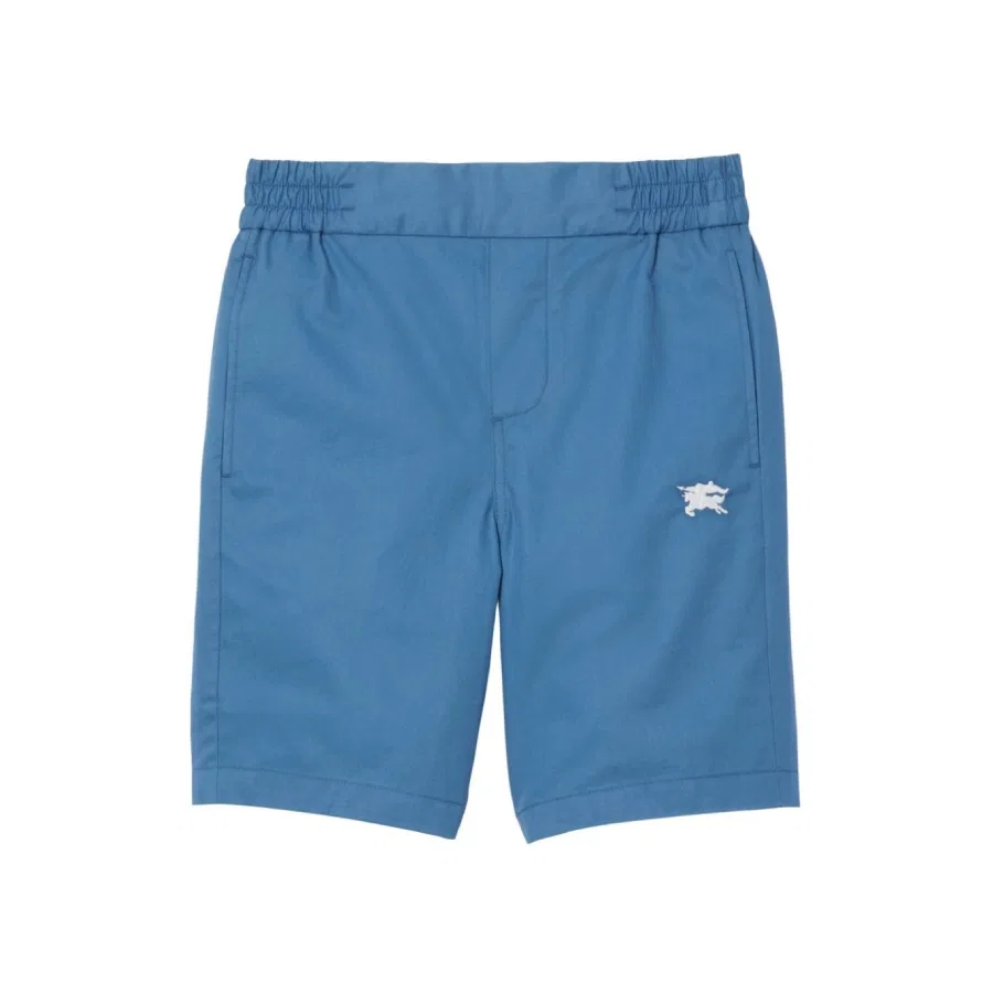 Шорты хлопковые с вышивкой EKD Embroided Cotton Shorts Burberry, Light Steel Blue