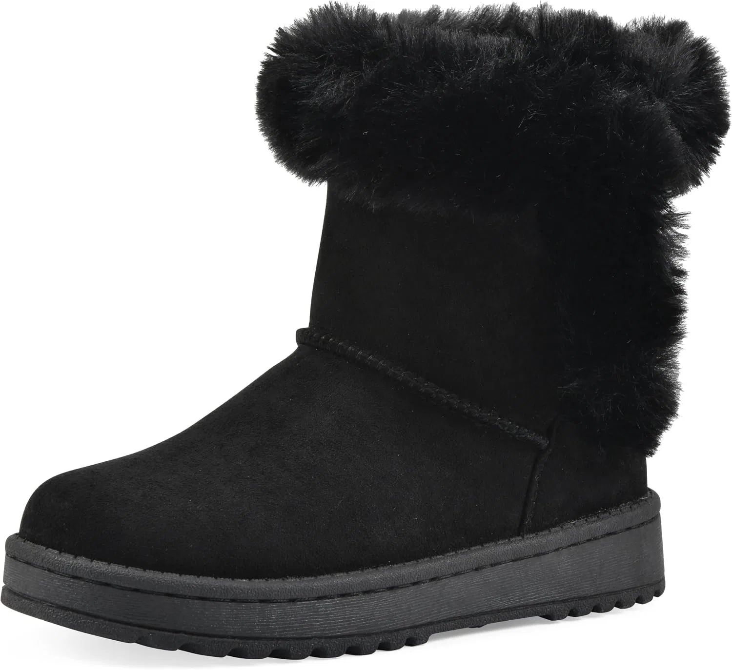 Детские ботинки для девочек с искусственным мехом Incher WHITE MOUNTAIN, Black/Fabric