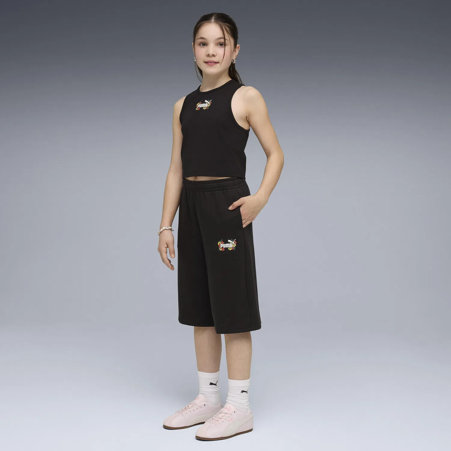 Детские шорты свободного кроя MID 90s Puma, Schwarz — фото 4