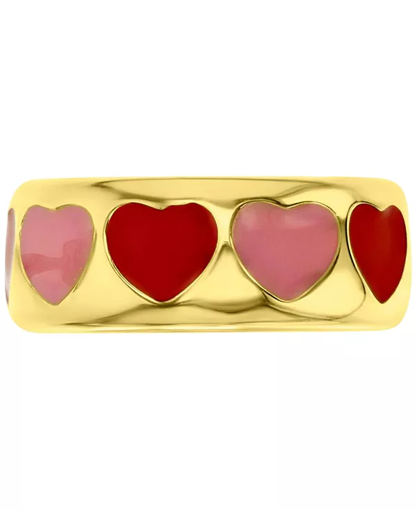

Кольцо в форме сердца из серебра 14 карат с красной и розовой эмалью Macy'S, red/pink