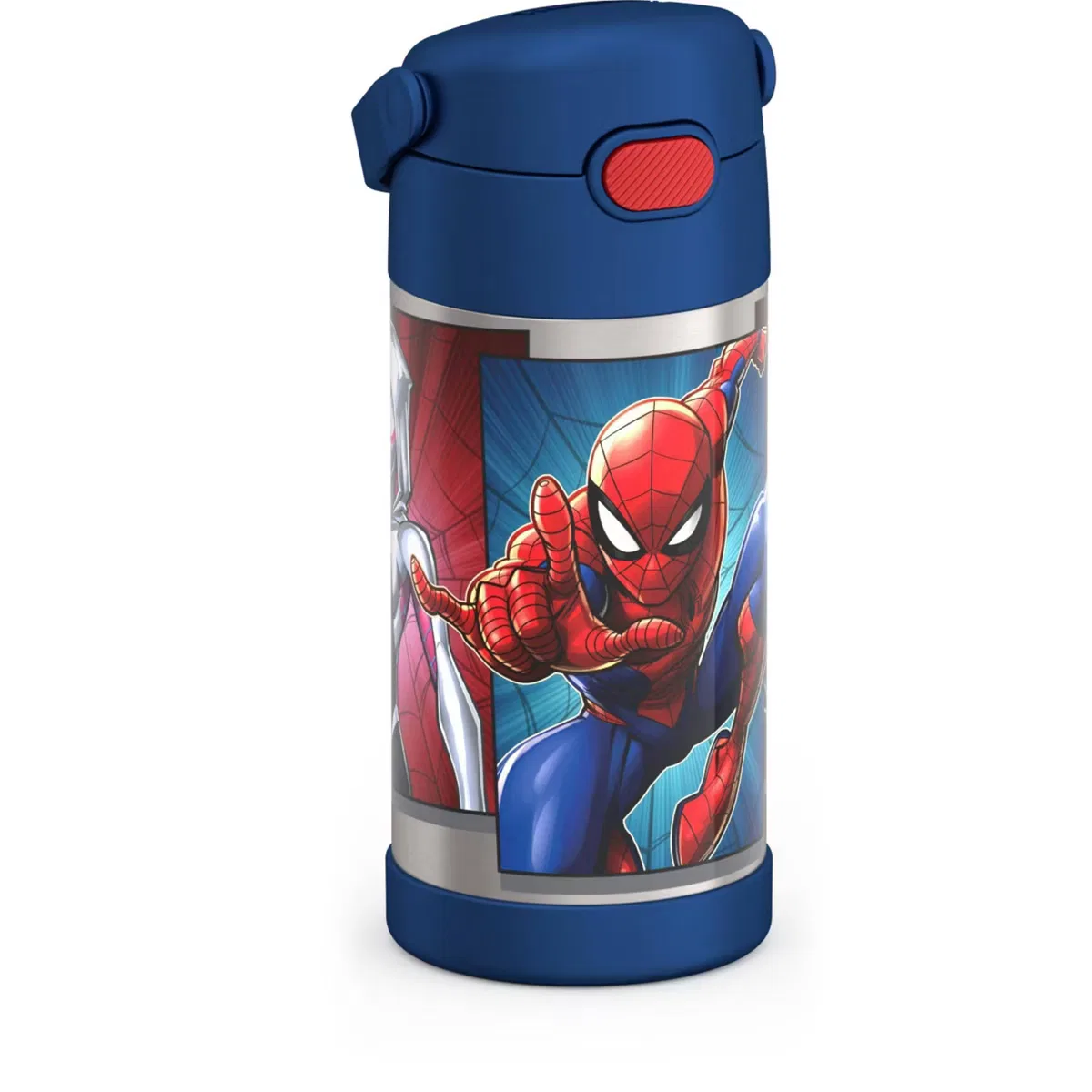 Детская бутылка для воды 350 мл из нержавеющей стали с трубочкой FUNtainer Spider-Man Thermos, Spider-Man — фото 3