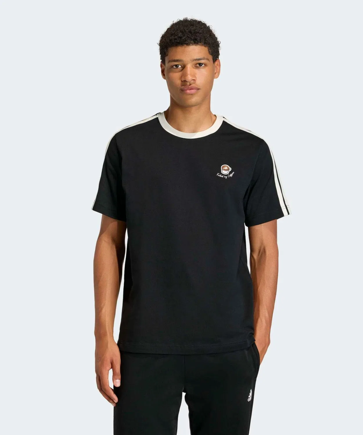 Мужская футболка с принтом Lax Coffee Cafe Cup Graphic Adidas, Black