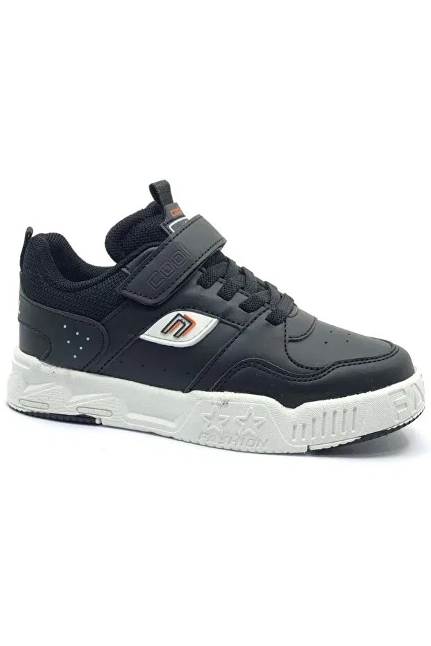 Детские спортивные кроссовки для девочек с ортопедической стелькой Cool Prax Sneaker Kids Club Shoes, Black-White — фото 2