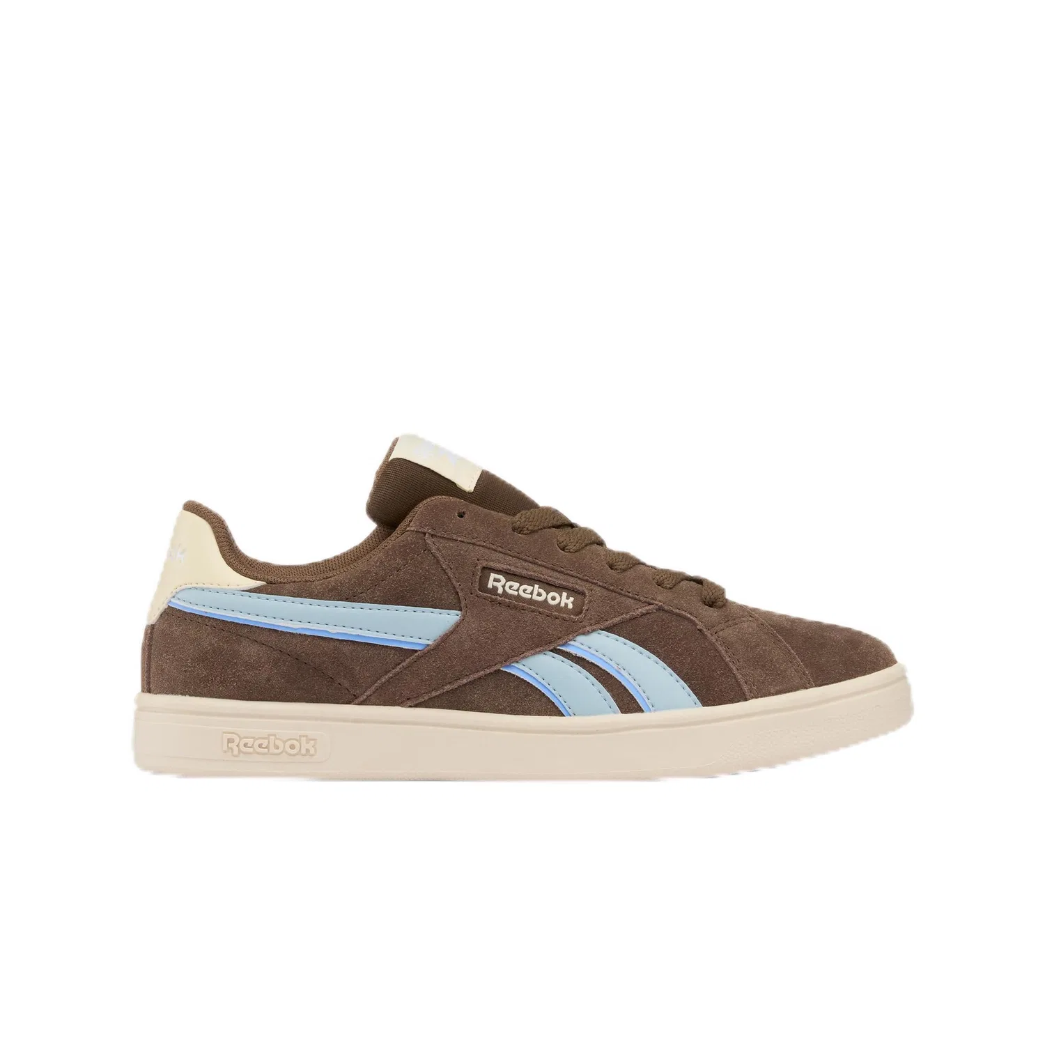 Детские кроссовки для девочек с кожаным верхом Reebok Court Retro, Simplebrown Aged Beige Iceblue
