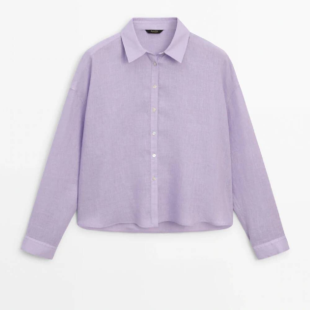 

Блузка Massimo Dutti Linen, сиреневый, Фиолетовый, Блузка Massimo Dutti Linen, сиреневый