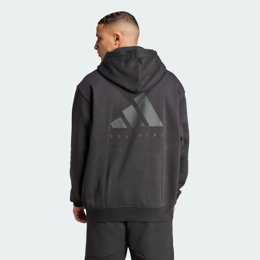 Худи оверсайз с капюшоном Performance JZ6248 Primelift Workout Oversize Hoodie adidas, Черный — фото 2