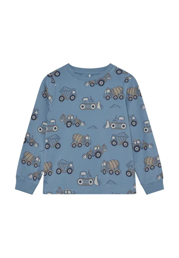 Комплект пижамный с принтом Long sleeve set all over print Minymo Shadow, синий — фото 3