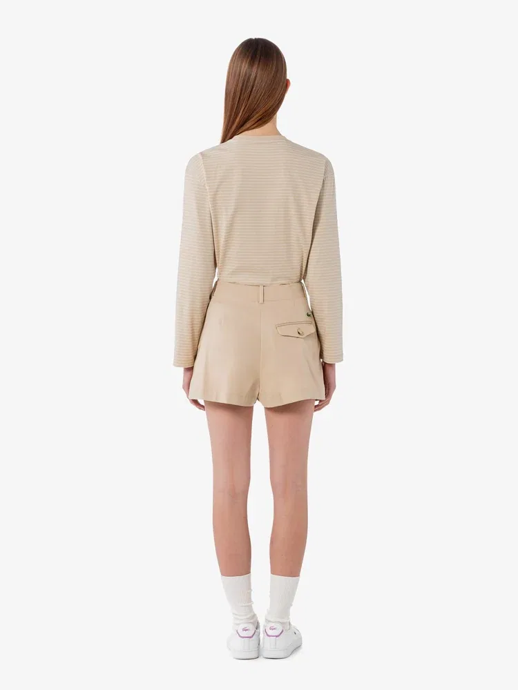 Шорты LACOSTE Bermudas, из габардина, бежевые — фото 3