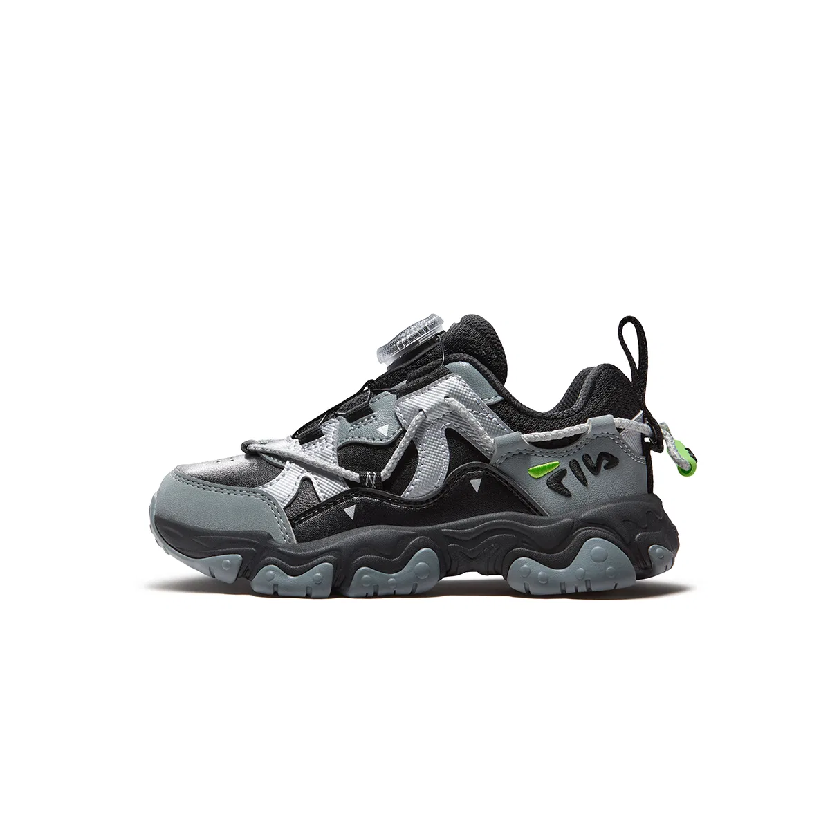 Детские кроссовки для бега с принтом Heritage FHT FILA KIDS, Black/Medium Gray