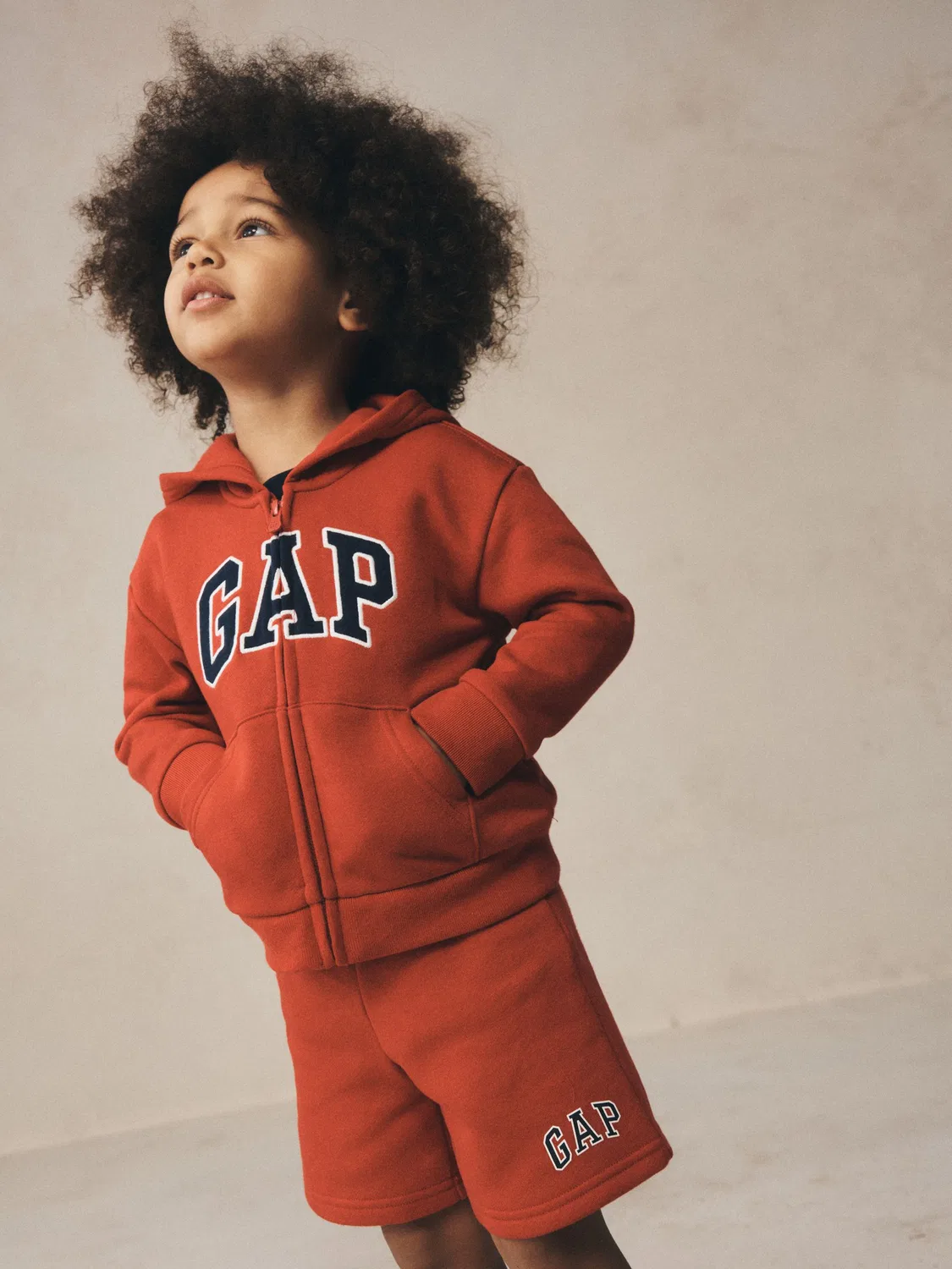 Толстовка на молнии Gap Red, красный — фото 2