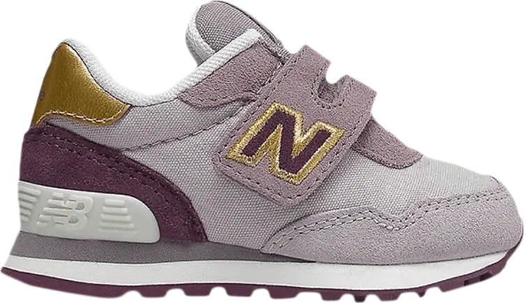 Кроссовки New Balance 515v1 Hook & Loop Wide Toddler 'Purple Metallic Gold', фиолетовый — фото 2