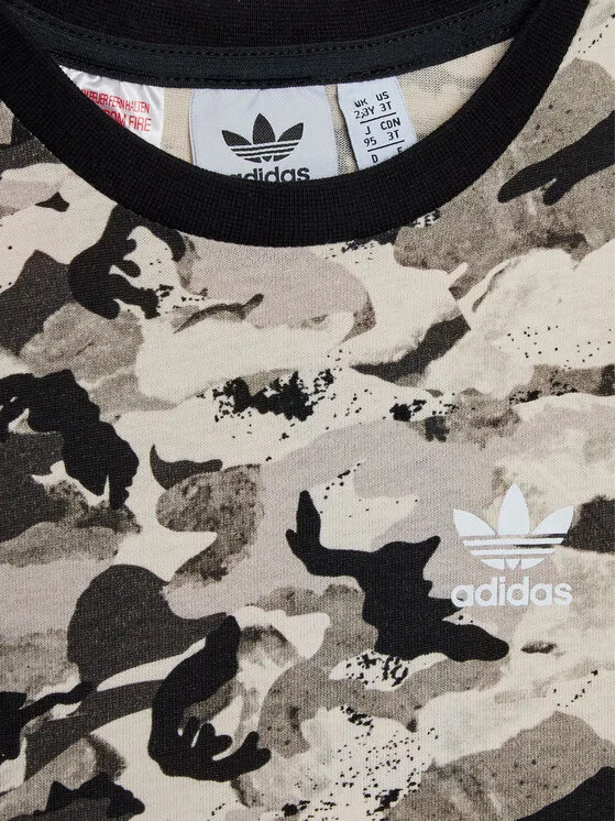 Футболка Allover regular fit Allover Print Camo T-Shirt Adidas, бежевый — фото 3