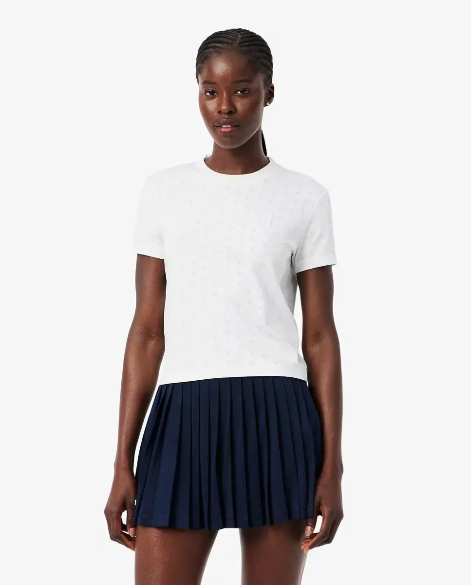 Футболка Lacoste Blanco для тенниса с коротким рукавом