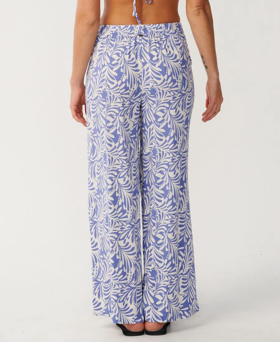 Женские брюки Party Wave Beach Pants Rip Curl, White/Blue — фото 3