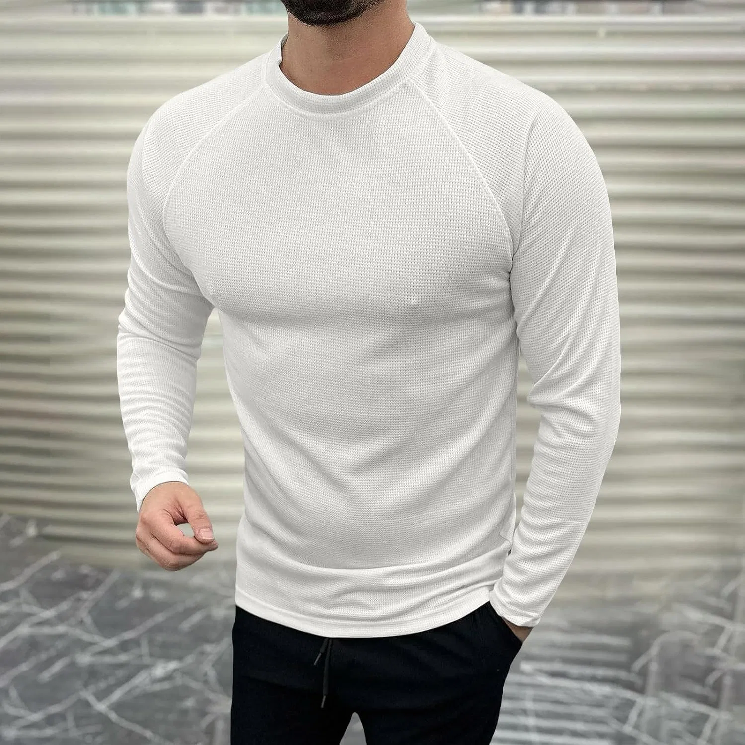 Мужская футболка Raglan Moisture Wicking, White — фото 2