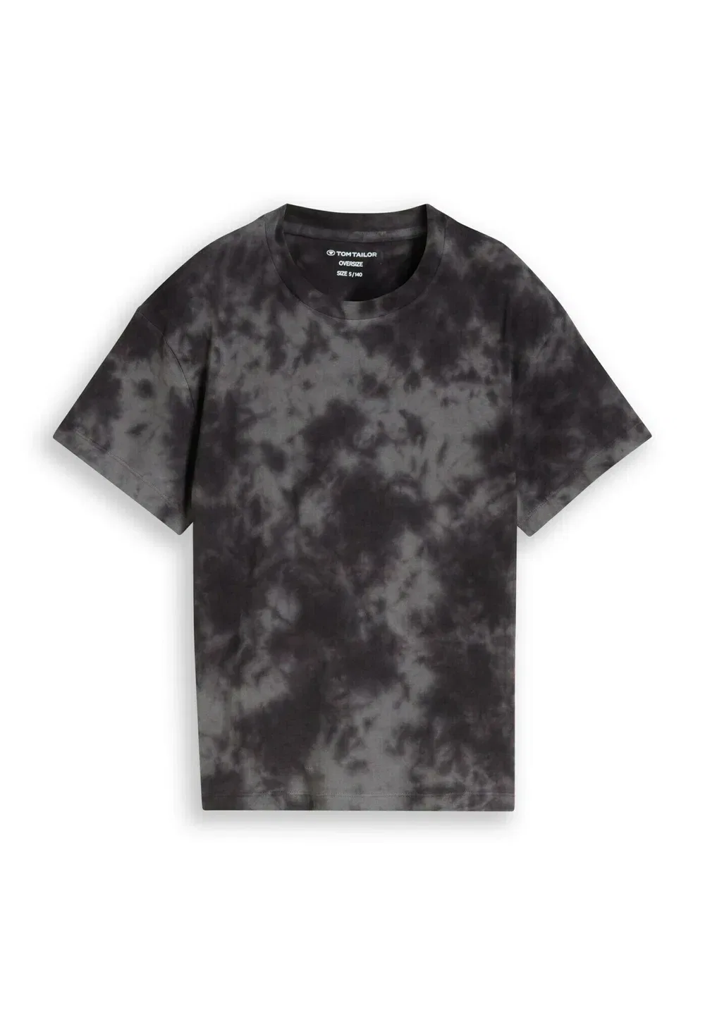 Футболка оверсайз с принтом тай-дай - футболка с принтом Tom Tailor, Dark Grey Tie Dye