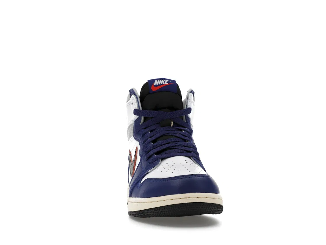 Детские кроссовки с высоким силуэтом Jordan 1 Retro High OG Rare Air Jordan, White/Black-Neutral Grey-Deep Royal Blue-Muslin — фото 2