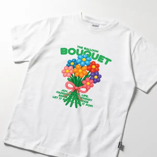 Футболка детская с коротким рукавом Balloon Bouquet, Splashcode Kids, белый — фото 4